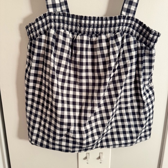 J.CREW Black and White Gingham Cotton Tank Top - Picture 5 of 6